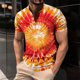 thumbnail image 1 of Tops para hombre, blusas y camisas de cuello redondo y manga corta para hombre, blusas casuales de cuello redondo y manga corta con botones estampados para hombre, blusas para hombre, 1 of 5