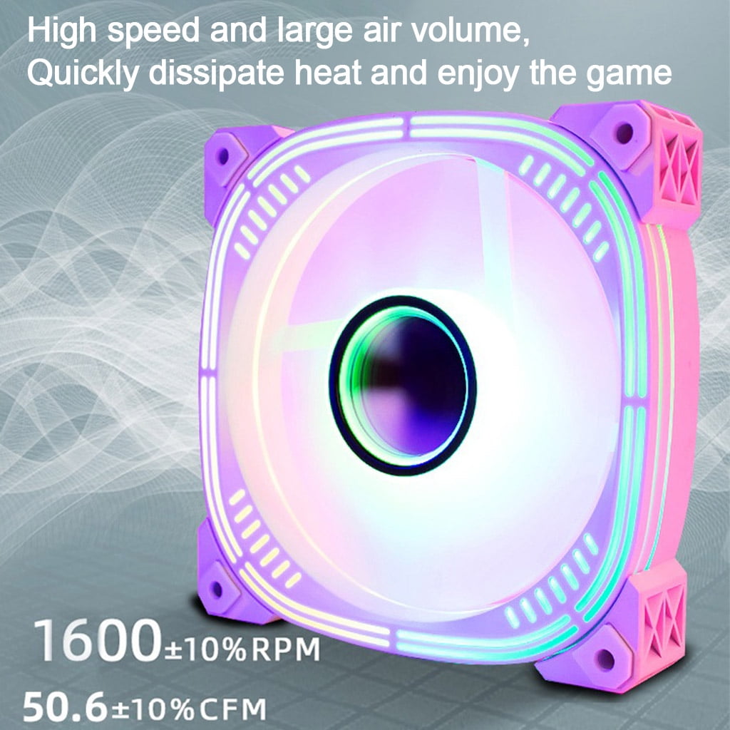Zeiwohndc CPU Cooler Silent PWM Fan Radiator ARGB Cooling Fan 3Pin Low Profile for Desktop