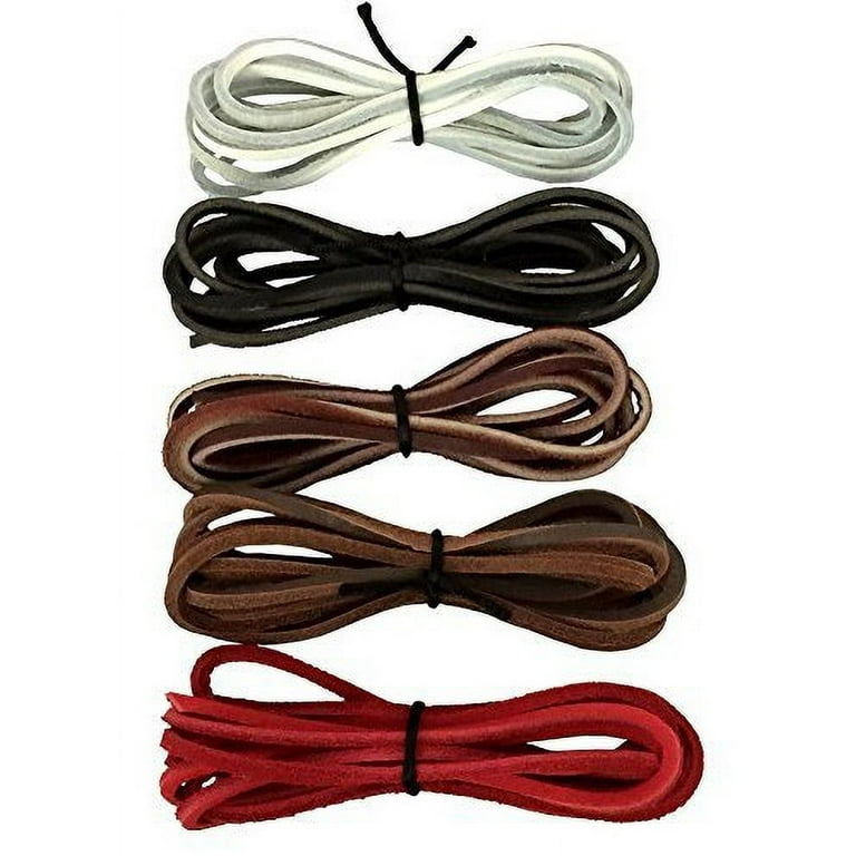 Rawhide Leather Shoe Laces 1/8 x 72 Pearl Grey 4 Pairs