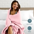 thumbnail image 4 of Bare Home Polar Fleece Bed Blanket - Lightweight - Premium Fleece - Throw, Light Pink, 4 of 10