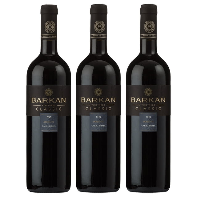 Kit de 3 Vino Tinto Merlot EXTRA KOSHER Barkan Classic 750 ml