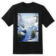 thumbnail image 2 of Plus Size Shirt for Women Black Tops for Women Short Sleeves Shirt for Women Snow Environment T Shirt Crewneck Shirt for Women XL, 2 of 5