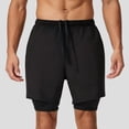 thumbnail image 4 of Men'S 2 in 1 Running Shorts Quick Dry Gym Athletic Workout Shorts for Men with Phone Pockets, 4 of 8