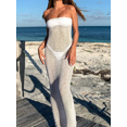 thumbnail image 3 of Txlixc Vestido de playa de mujeres vestido de fiesta de vacaciones de punto sin mangas de color sólido Txlixc moda, 3 of 9