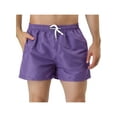 thumbnail image 1 of INSPIRE CHIC Men's Shorts Drawstring Waist Mesh Lining Board Beach Swimwear 34 Purple, 1 of 7