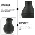 thumbnail image 2 of Black Ceramic Flower Vase for Decoration Vintage Matte Design 1pc, 2 of 6