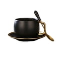 thumbnail image 1 of Taza de café de lujo ligera, tazas de cerámica de té de la tarde for el hogar, mate, Retro, de lujo, exquisitas, 1 of 6