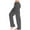 Gray(New), variant on Women's Elastic Waistband Solid Color Trousers Casual Cuffed Hem Sport Long Pants with Multiple Pockets