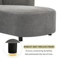 thumbnail image 6 of Williamspace L Shaped Curved Sofa Modern Couch Comfy Cloud Sofa Upholstery Sectional Sofa with Chaise for Living Room, Apartment, Grey, 6 of 7