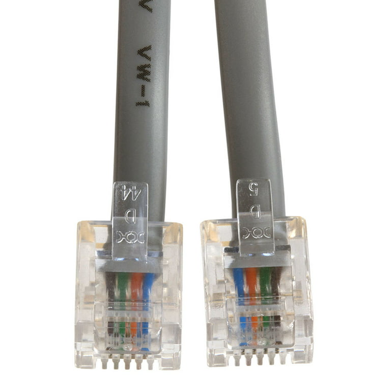 RJ11 Telephone Cable RJ11 Male to Male 6P4C Phone Line Cord for DSL Modem  Answernig Machine Caller ID Fax Telephone Cord