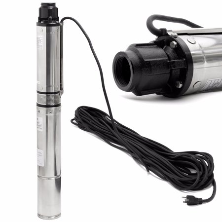 XtremepowerUS 4" Deep Well Submersible Pump 33GPM 1HP Stainless Steel Sump 213 feet