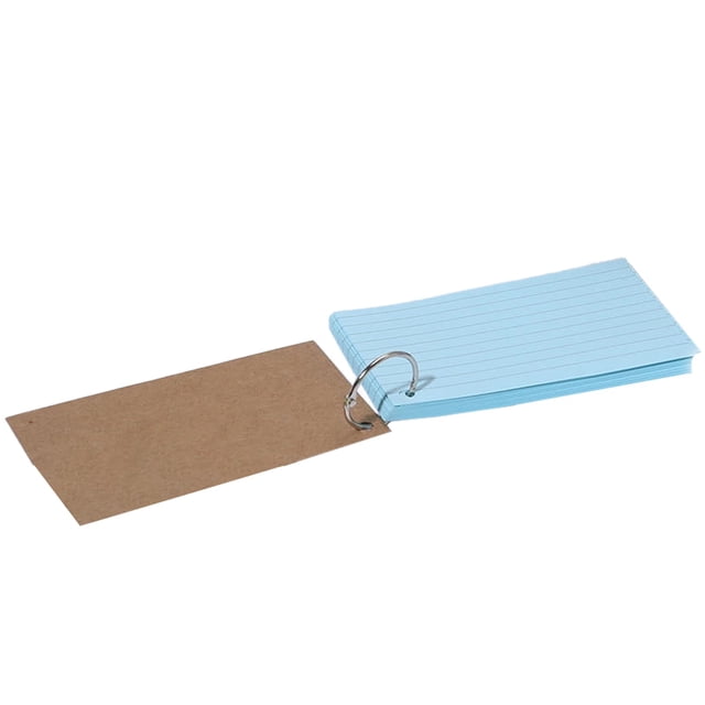 MOQIN 100PCS Colored Index Cards 3x5 Inches Flash Cards with Ring Lined On Both Side Notecards Ruled Study Card Flashcards Heavy Note Cards for Studying Learning School