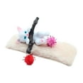 thumbnail image 1 of Estatuas de animales en miniatura, suministros para escenografía, figuras de gato para casa de muñecas con tapete de peluche Blanco, 1 of 9