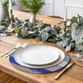 thumbnail image 2 of Nautical Anchor Round 13 Inch Placemats Set of 2, Vintage Navy Blue Wooden Boards Country HeatResistant Non Slip Place Mats for Dining Table, Wipeable Braided Kitchen Table Mats for Housewarming, 2 of 9