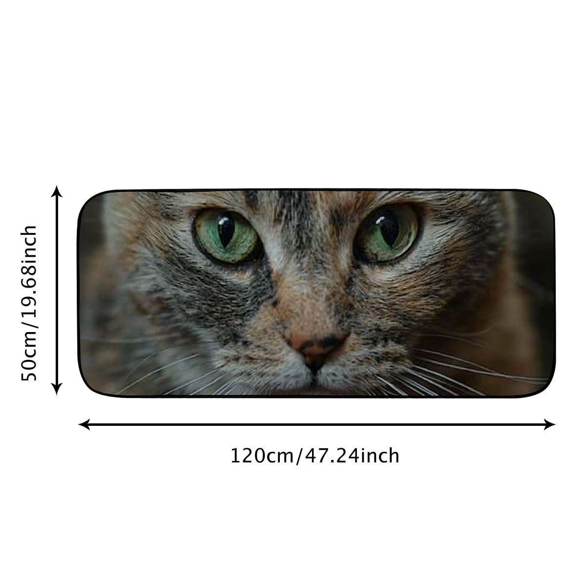 PHYHOO Doormat Floor Rug/Mat - Cat Animal Eye of Cat Decorative Door Mat, Door Mat with Non-Slip Rubber Backing, Easy Cleaning, Traps Dirt, Rug for Entry, Patio, Garage 19.68*47.24 in