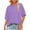Purple, variant on UAMVSH Tops for Women Casual Summer Fall Simple Shirts Soft Baggy Crew Neck Half Sleeve Blouses Classic Ladies Daily Outfits(X-Large,Green)
