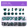 thumbnail image 2 of Juego de herramientas de manicura de diamantes planos de 12 cuadrículas Diamantes en forma especial Meterk ZSHZ-206 con pinzas y bolígrafo corto, 2 of 6