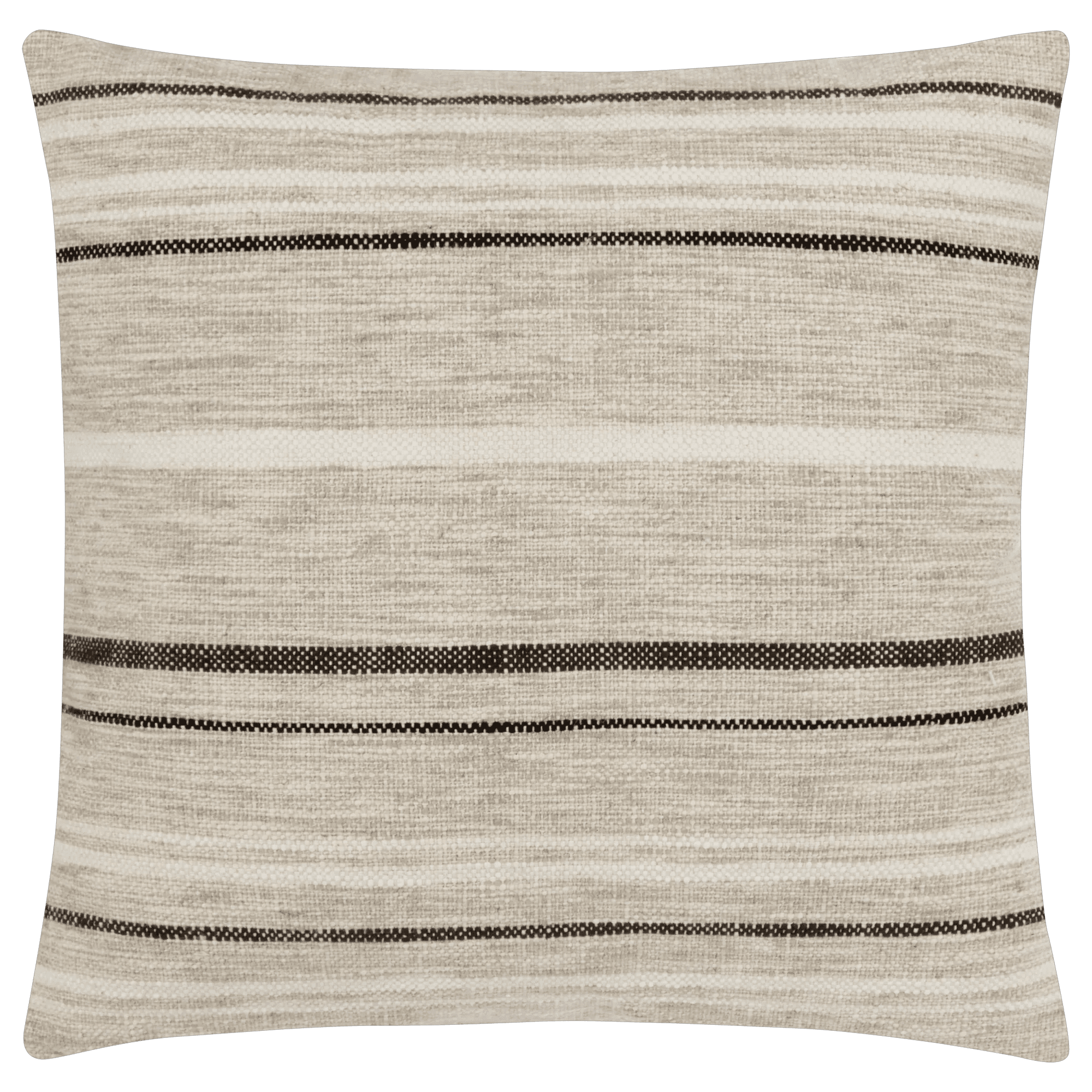 Bouclair Modern Textured Woven Striped Neutral 18x18 Square Decorative Throw Pillow