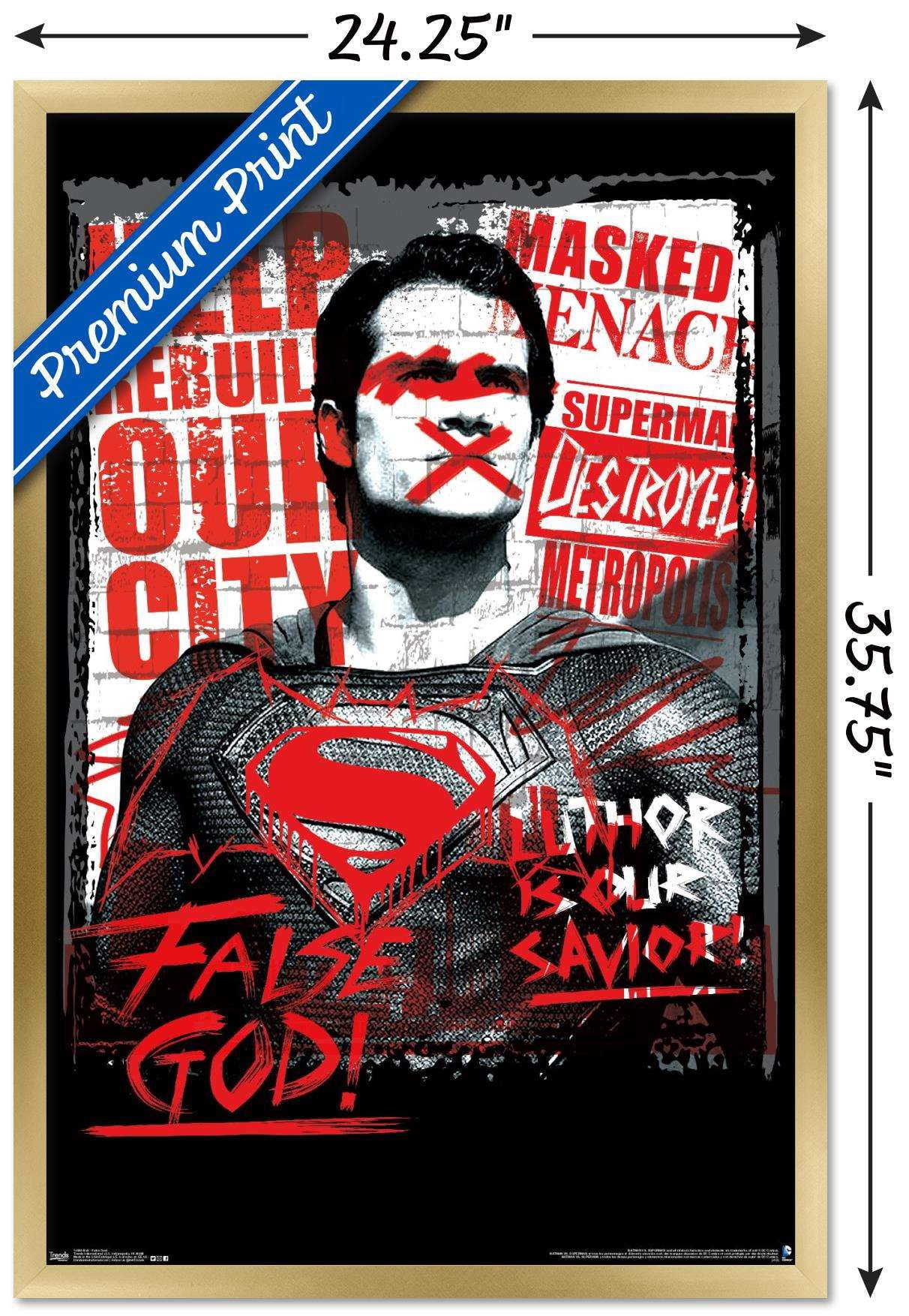 DC Comics Movie - Batman v Superman - False God Wall Poster, 22.375" x 34", Framed