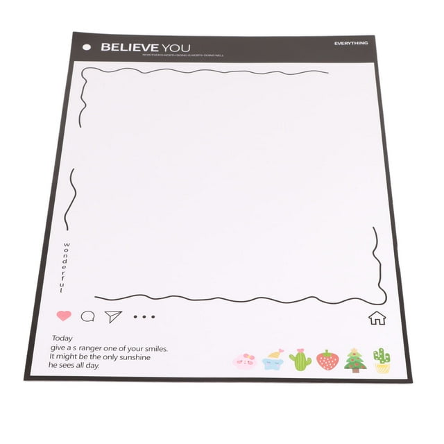 Autocollant Magnétique de Note de Réfrigérateur, Commode Réfrigérateur Soft Tableau Blanc Effaçable avec le Stylo pour le Panneau de Message de Machine à Laver, Horaire, Panneau de Message Vide