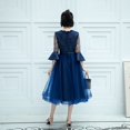 thumbnail image 2 of El vestido de noche se puede usar en ocasiones normales, elegante vestido pequeño de encaje de longitud media que adelgaza., 2 of 6