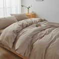 thumbnail image 2 of FACE Bedding Juego de Fundas Nórdicas de 3 Piezas 100% Algodón Lavado Funda Nórdica Lino Like, 2 of 6