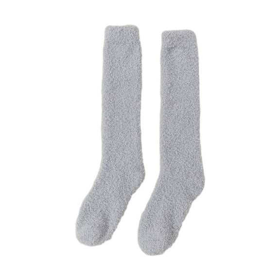 Women Coral Fleece Thigh High Boot Socks Long Winter Stockings Over Knee Leg Warmers Floor Long Sockings
