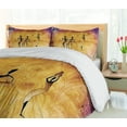 thumbnail image 5 of Ambesonne African Duvet Cover Set, Native Women Dancing, 2-Calking, Tan Purple, 5 of 7