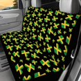 thumbnail image 2 of POLERO Jamaican Flag Heart & Cross Pattern Rear Backrest Protectors with SUV Car, Washable Non-Slip Bench Seat Cushions(Set of 2), 2 of 4