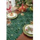 thumbnail image 3 of Xiao Hua Camino de mesa navideño, 35 x 200 cm, verde, para mesa de comedor, ideal para fiestas, bordado, 1 pieza, decorativo, para comedor navideño, duradero, estilo B., 3 of 5