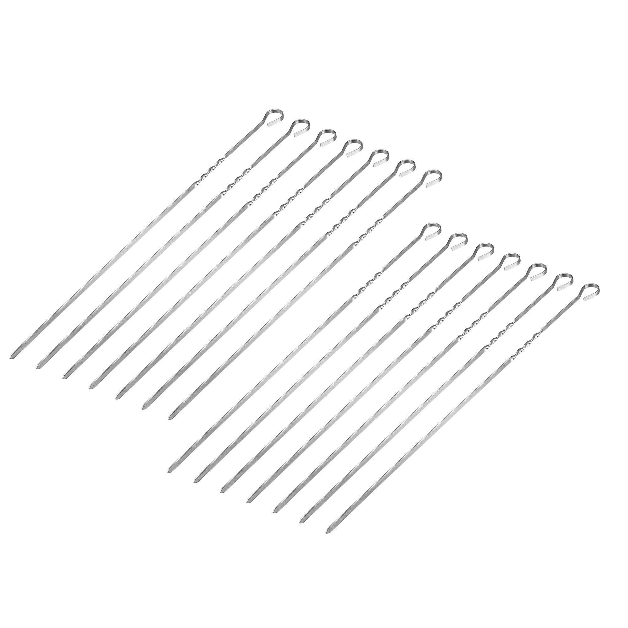 Barbecue Skewers 38cm Large Shish Kabob Skewers Long VShape Reusable Kabob Sticks BBQ Grilling