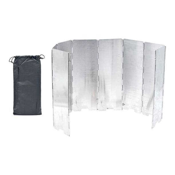 Parabrisas de estufa de campamento con bolsa de transporte quemador de cocina portátil parabrisas de pantalla de viento para el patio trasero barbacoa
