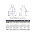 thumbnail image 7 of Men's Waterproof Rain Jacket, Lightweight Rain Coat, Raincoat with Hood for Golf Hiking (Gray Plaid L), 7 of 7