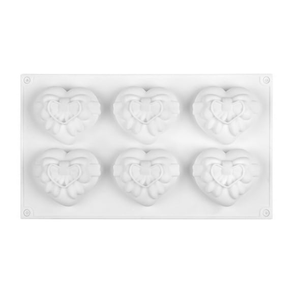 XKHBDL Heart Love Chocolate Molds Valentine's Day Fondant Molds Flower Epoxy Resin Mold Heart Shape Silicone Mold Polymer Clay Soap Wax Making Tool for Cake Candy Chocolate Decoration