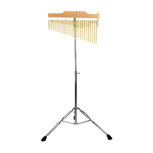 BELOVING Chimes Percussion Adjustable Tripod Stand Bar Chime for Performance Practice 25 Note Argent Rack