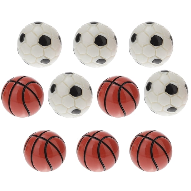 BRIGHTFUFU Juego de 10 piezas de fútbol y baloncesto para deportes, accesorio para exteriores para casa pequeña, decoración en miniatura