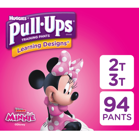 Pull-Ups Girls' Learning Designs Training Pants, Size 2T-3T, 94 (Best Disposable Training Pants)
