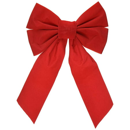 Red Velvet Christmas Bow 9-inch X 16-inch 4 Pack of Holiday Bows, Includes 4 Red Velvet Bows measuring 9x16 By Good Old