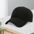thumbnail image 3 of Gorra de béisbol unisex de moda, sencilla, de color liso, para verano, para ciclismo, para el tiempo libre, con protección solar, color negro., 3 of 5
