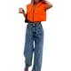 thumbnail image 2 of VISgogo - Chaleco ligero para mujer, informal, con contraste de color, sin mangas, para mujer VISgogo moda, 2 of 9