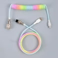 thumbnail image 3 of USB Cable with Metal Connector Detachable Coiling Spring Sprial Cable Multi Color, 3 of 5
