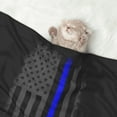 thumbnail image 7 of Retro Thin Blue Line Flag Dog Blanket Soft Warm Flannel Cat Blanket Great Pet Throw for Cats Puppy Small Medium Large Dog, 7 of 7