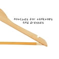 thumbnail image 4 of Honey-Can-Do Maple Wood Adult Clothes Suit Hangers, 24 Pack, 4 of 5
