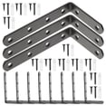 thumbnail image 1 of 10 Pcs Supports d'Étagère en Forme de L, Équerres d'Angle Robustes à 90 Degrés (Vis Incluses), 1 of 8