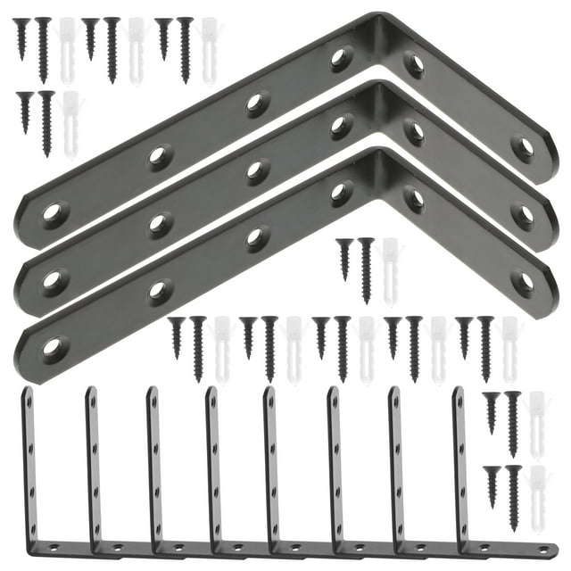 Shisuyan Supports d'Étagère Noirs 10 Pcs 5.11x2.95x0.75 Po Support Robuste
