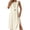 Beige, variant on Summer Dresses for Women Casual Striped Spliced Round Neck Sleeveless Sundress