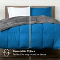 thumbnail image 3 of Bare Home Ultra-Soft Reversible Comforter - Goose Down Alternative - King/Cal King, Gray/Medium Blue, 3 of 8