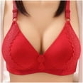 thumbnail image 2 of SELONE Everyday Bras for Women Push Up No Underwire Plus Size Everyday for Sagging Breasts Breathable Lightly Thin Large Size Gathered Non Steel Daily Nursing Bras for Breastfeeding Pink XL, 2 of 9