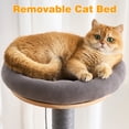 thumbnail image 4 of HITTITE Solid Wood Cat Tree Tower with Scratching Post, 61 Inches Tall Cat Towers with Capsule and Condo, Modern Cat Tower with Hammock and Removable Top Bed for Indoor Cats.Grey, 4 of 10