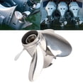 thumbnail image 3 of Outboard Marine Outboard Propeller 4 Blades 10 Spline Teeth Fit For 25-30HP 3in Gearcase, 3 of 8